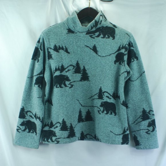 True Grit Tops - True Grit Vintage Bear Mock Neck Pullover size Med